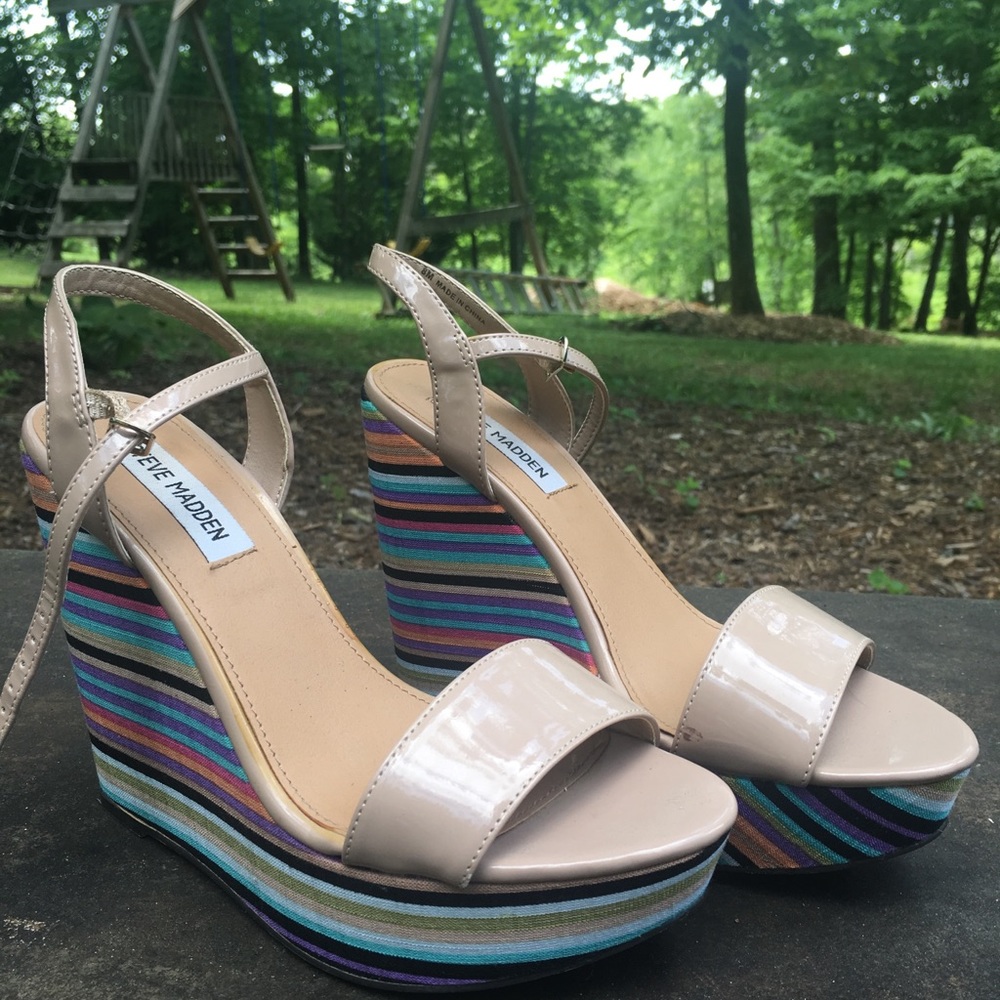STEVE MADDEN RAINBOW WEDGES